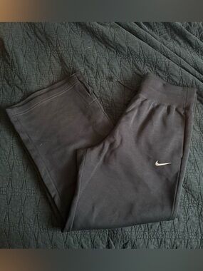 Nike Phoenix Black Joggers with White Swoosh